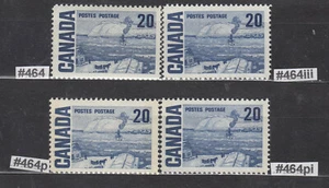 1967 #464 #464iii(PVA) #464p #464pi W2B HB(HIBRITE PAPER) 20¢ CENTENNIAL NH - Picture 1 of 1