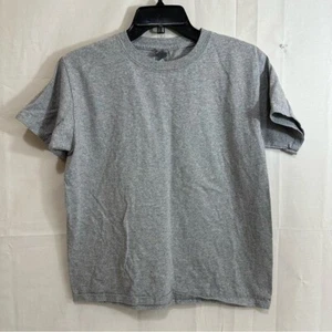 Gildan Kids Ultra Cotton Gray Short Sleeve T-Shirt Large - Picture 1 of 4