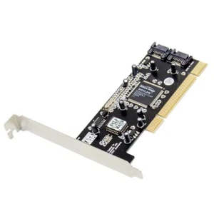 PCI to 2 Port SATA Serial ATA RAID Converter Card Sil3112 Chipset Adapter Card - Picture 1 of 7