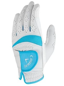 Callaway Women's X-Tech Golf Glove Left Hand White/Light Blue Large - Picture 1 of 2
