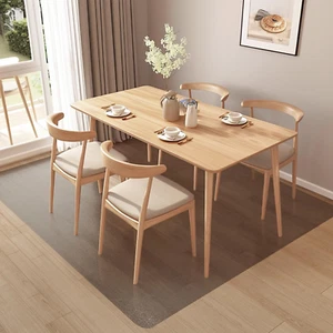 Floor Mats for Home, 5'×7' Translucent Black Vinyl Area Rug for under Dining Tab - Picture 1 of 12