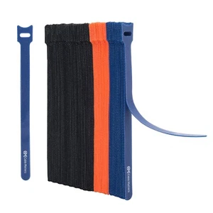 100 Pack 8 inch Hook and Loop Reusable Wire Ties Cable Ties with 42 lbs Tensile - Picture 1 of 6