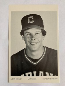 1983 Cleveland Indians Team Issued Photos, Postcards John Bohnet - RARE !