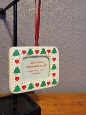 Photo Frame Christmas Tree Ornament Russ Berrie & Co Inc Ceramic Trees Hearts