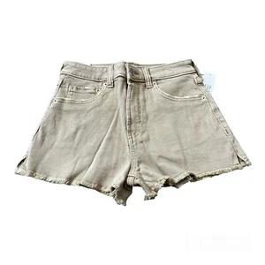 Gap Teen Girls Sky High Rise Khaki Denim Shorts Size 12 NEW - Picture 1 of 10