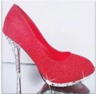 7Color Gorgeous Wedding Bridal Evening Party Crystal High Heels Women Shoes BJ54