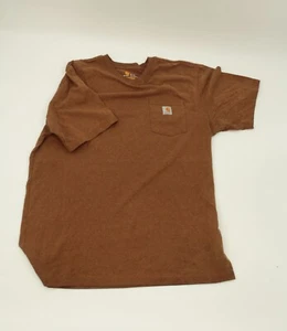 Carhartt Tall Short Sleeve Pocket T-Shirt With Logo Gold/Brown Heather Size XL - Picture 1 of 5