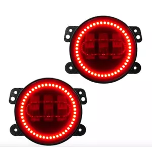 High Powered LED Fog Lights Oracle 5775-003 RED for 07-15 Jeep Wrangler JK - Picture 1 of 12