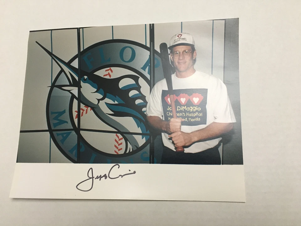 JEFF CONINE FLORIDA MARLINS FIRMADO 8X10 FOTO AUTÓGRAFO PROMOCIÓN Hospital DiMaggio Foto 1 de 1