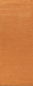 Elegant Handcrafted Gabbeh Solid Oranges Wool Runner Rug - Limited Edition" 3x10 - Picture 1 of 17