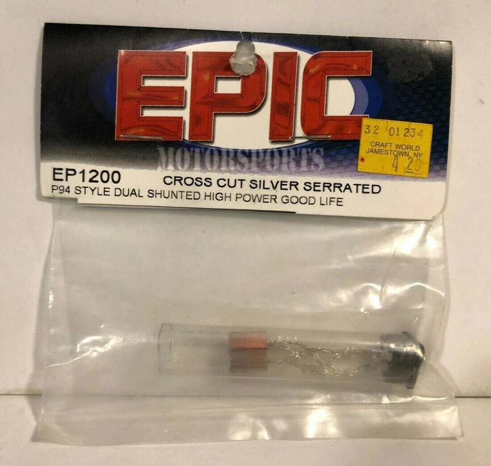 Trinity EPIC EP1200 Cross Cut Silver P94 Brushed Motor Brushes RC10 Bolink NIP - Image 1 of 1