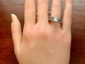 14k White Gold .86ctw Princess Cut Pave Set Diamond Wedding Engagement Ring Sz 9 - Picture 1 of 11