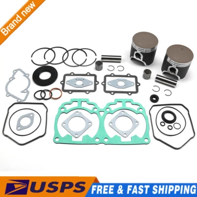 For Ski-Doo MXZ 800 Top End Rebuild Kit Dual Ring Pistons Bearings Gaskets 00-07 - Image 1 of 4