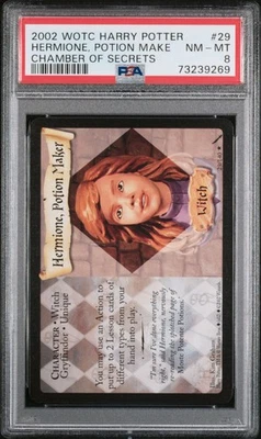 2002 WOTC Harry Potter #29 Hermione Potion Maker Chamber of Secrets Rare PSA 8 - Image 1 of 2