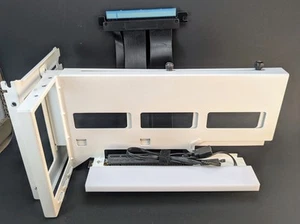 EZDIY-FAB WHITE Vertical GPU Bracket ARGB + PCIe 4.0 Riser Cable - Photo 1/8