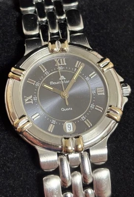 Caja de reloj Maurice Lacroix Calypso cuarzo azul marino para hombre 3 5 cm correa 18 5 cm Foto 1 de 4