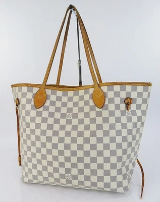 Auténtico bolso de mano Louis Vuitton Neverfull MM Damier Azur #62094 Foto 1 de 4