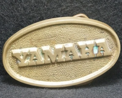 XC05105 GRAN HEBILLA DE CINTURÓN DE LATÓN MACIZO VINTAGE AÑOS 70 **YAMAHA*** MOTOCICLETAS PARA HOMBRE Foto 1 de 2