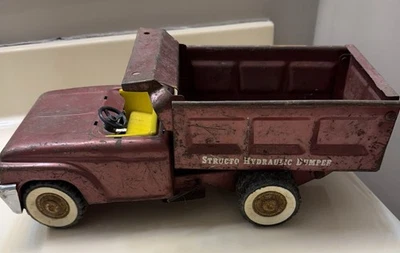 Vintage 1960s Structo Hydraulic Dumper Dump Truck Pressed Steel Missing Can. - Image 1 of 4