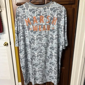 Marsh Wear Teal Tee With Blue Camo Size XXL Neu ohne Etikett - Bild 1 von 4
