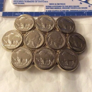 Rare 1927 &1936 buffalo nickel belt buckle Made By J &J Coin Jewelry Originally - Picture 1 of 12