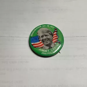 Vintage ~ Jimmy Carter Einweihung 1977 Pinback Button ~ politische Erinnerungsstücke - Bild 1 von 3