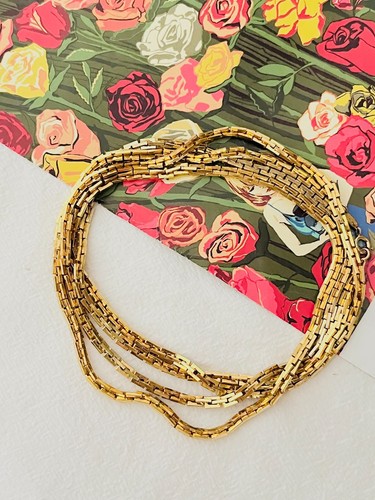 Christian Dior GROSSE 1973 Versatile Scatola Rettangolare Extra Lunga Collegata Collana