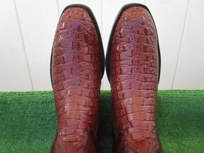 10.5 C ⭐ VTG ⭐ LUCCHESE ⭐ BROWN LABEL ⭐ HB LIZARD ⭐ RARE ⭐ INLAY⭐ WESTERN BOOTS - Image 1 of 4