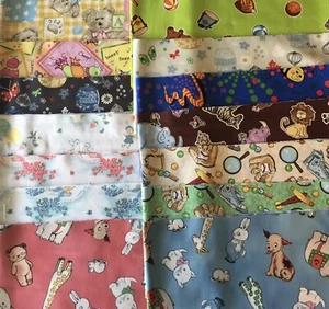 Dessert Rolls 5 x 45 14 pics Kids Novelty Prints 100% Cotton NO Duplicates - Picture 1 of 12