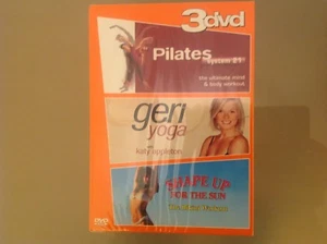 🆕 PILATES - SYSTEM 21 / GERI YOGA / SHAPE UP FOR THE SUN DVD - 3 DISC - NEW - Picture 1 of 3
