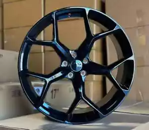 4 New 21" 21x9 5x112 +26 Gloss Black Wheels Fit Audi A6 A7 A8 SQ5 SQ8 S5 S6 S7 - Picture 1 of 4
