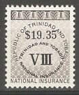 Trinidad & Tobago 1990,$19.35 National Insur Revenue,Barefoot # 18,VF MNH** £7.5
