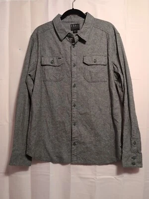 Fox Racing Shirt Mens L Gray Button Up Long Sleeve Cotton Casual Work (7) - Image 1 of 4
