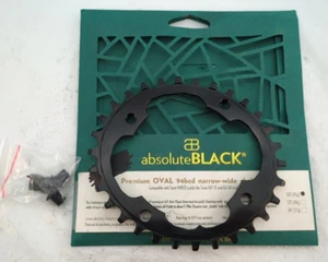 absoluteBLACK Oval 94 BCD Chainring 30t Narrow-Wide SRAM X01 Eagle Black 4 bolt - Picture 1 of 4