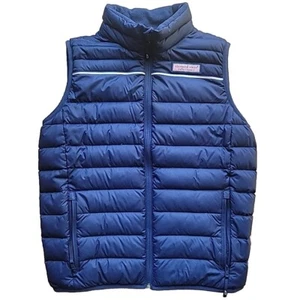 Vineyard Vines Navy Blue Puffer Vest Size Large Youth Fits Women S or M, Mens S - Picture 1 of 9