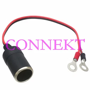 Car Cigarette Lighter Female Socket to 8mm Ring Terminals Battery charger cable - Picture 1 of 4