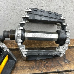 Old School BMX Pedals VP-999 Vintage Chromoly CRMO MTB 9/16 Freestyle 3PC - Picture 1 of 12