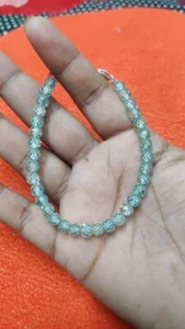 Certified 6 mm Round Blue Treated Diamond Bracelet 7" Valentine Gift's - Picture 1 of 4