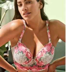 *PrimaDonna* Twist Efforia Bra 34F 0241994 Longline Bra Flowers of Eden BNWOT - Picture 1 of 13