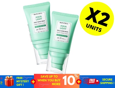 SKINTIFIC Aqua Light Daily Sunscreen Tinted Sunscreen SPF 35 PA+++ 30g ( X 2 ) - Image 1 of 4