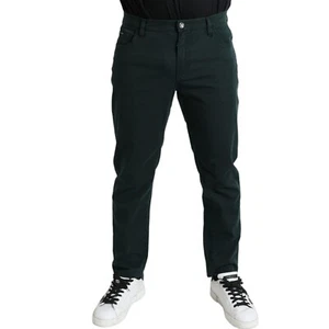 DOLCE & GABBANA Jeans Green Cotton Stretch Skinny Men Denim IT54/W40/XL 750usd - Picture 1 of 9