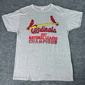 Vintage St. Louis Cardinals T-Shirt MLB Herren Medium grau Champion 1987 80er - Bild 1 von 11