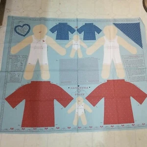 Concord Cut & Sew Fabric Panel Samantha & Polly Soft Rag Doll by J Kessler - Picture 1 of 1