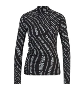 Hugo by Hugo Boss Logo-Print Jersey Turtleneck Open Miscellaneous Size S - Picture 1 of 3