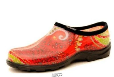 Principle Plastics Sloggers Women's Water Shoe Garden Red Print Size 6 - Image 1 of 2