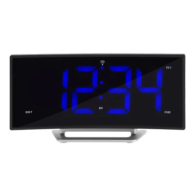 617-249 Tecnología La Crosse Curva Atómica LED Doble Despertador Reloj Digital Puerto USB Foto 1 de 4