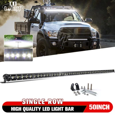 50"INCH 1000W Led Light Bar Spot Flood Combo Offroad Driving 4X4 Truck ATV 52/54 - Image 1 of 4