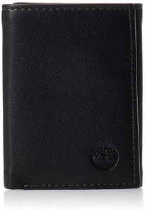 mens Exclusive Blix Fine Leather Trifold Wallet, Black, One Size US - Picture 1 of 4