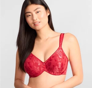 Neu! 68 $ Wacoal 85567 Awareness Bügel-BH Reitsport rot Gr. 34DD - Bild 1 von 2