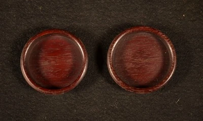 2 tiradores de puerta de tansu japoneses de madera hechos a mano de colección/arte Foto 1 de 4